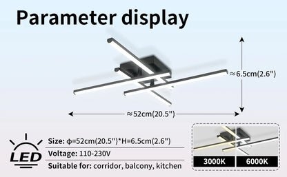 New Modern Led Ceiling Lights Black Ceiling Lamp for Living Room Bedroom Studyroom Led Lights for Room Ceiling Light Fixtures