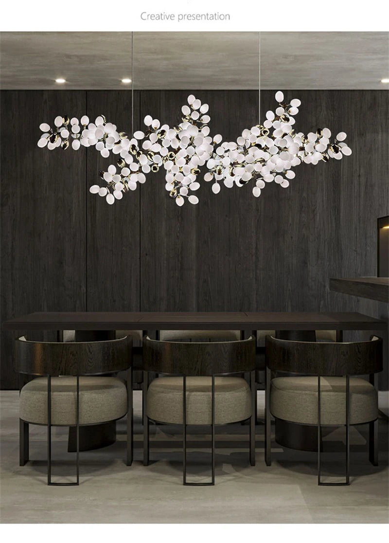 Nordic Luxury Grapes Bunch Hanging Chandelier Lamp for Dining Room Living Room Loft Villa Hotel Hall Decor Pendant Lights