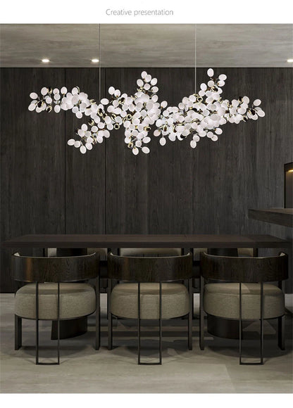 Nordic Luxury Grapes Bunch Hanging Chandelier Lamp for Dining Room Living Room Loft Villa Hotel Hall Decor Pendant Lights