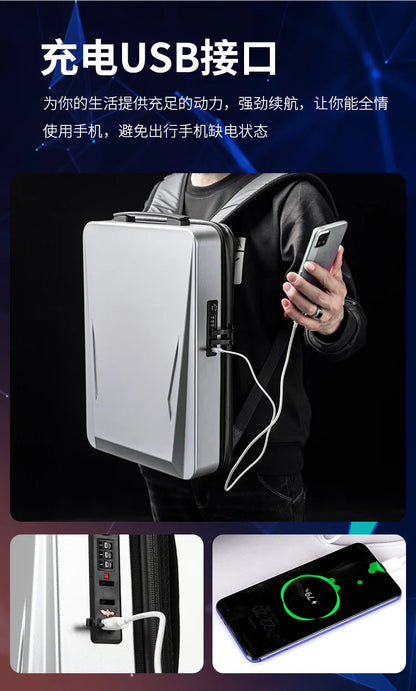 Gaming Laptop Backpack Anti-theft Waterproof Backpack USB Men's PC Hard Shell Business Travel Backpack Stereotype Game Bag 17.3