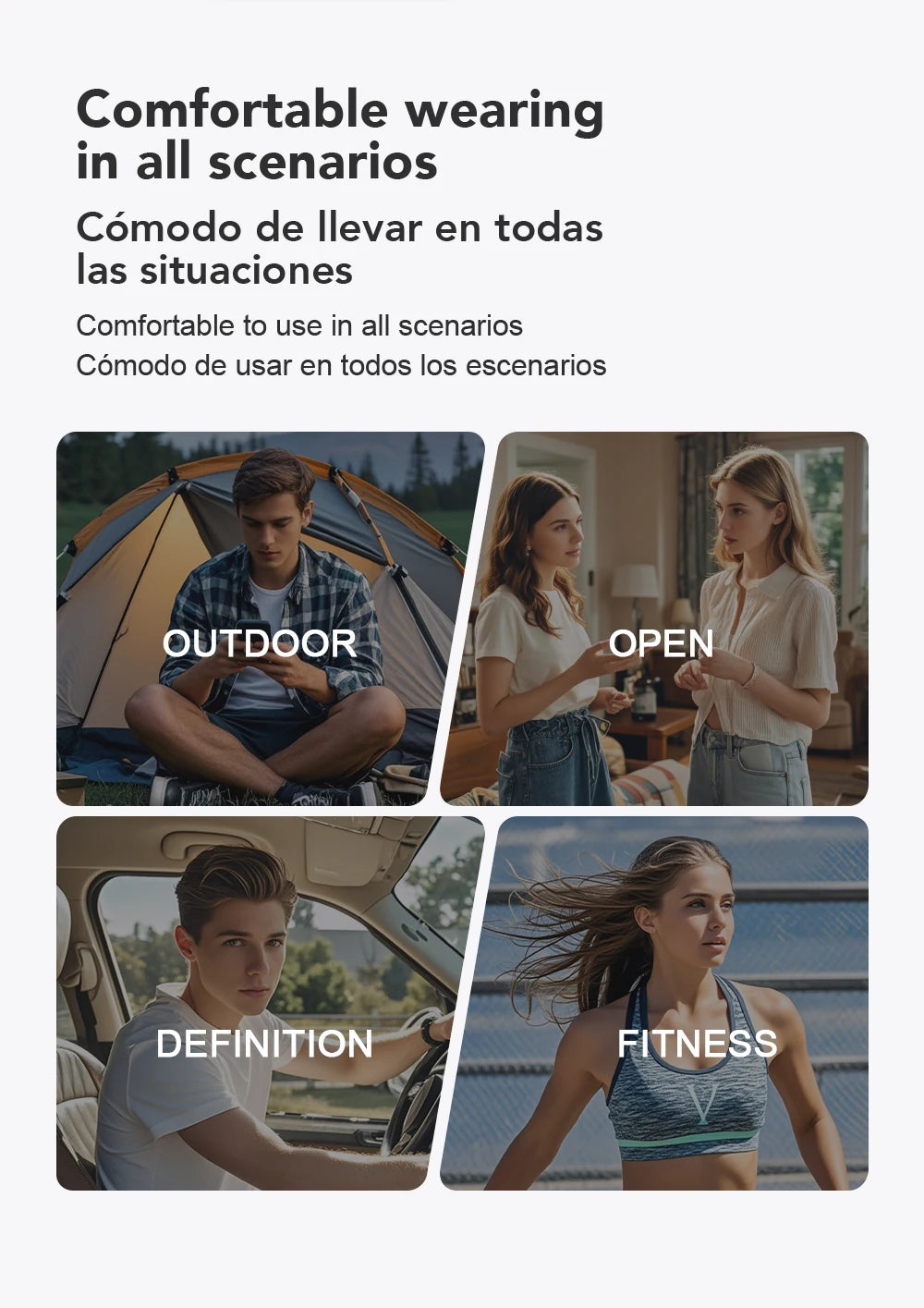 ERAZER XT66PRO Bluetooth Earphones ASMR Headsets DIY APP AI Translator Earbuds Wireless Headphones 13 Hours Long Life Display