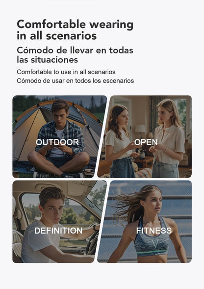 ERAZER XT66PRO Bluetooth Earphones ASMR Headsets DIY APP AI Translator Earbuds Wireless Headphones 13 Hours Long Life Display