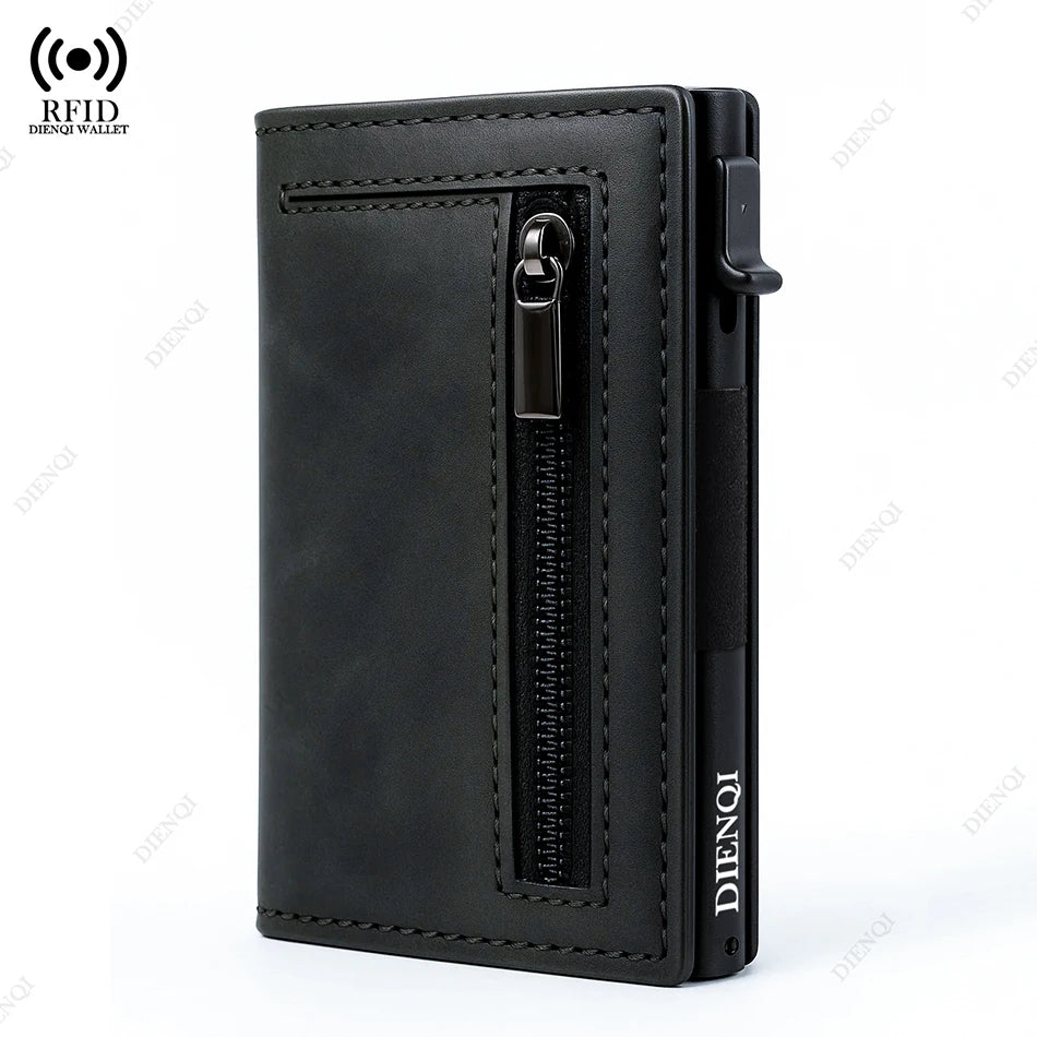 Rfid Credit Card Holder Men Wallets Mini Handbags Luxury Brand Bag Cardholder Case Leather Magnetic Coin Purse Hand Bag for Men
