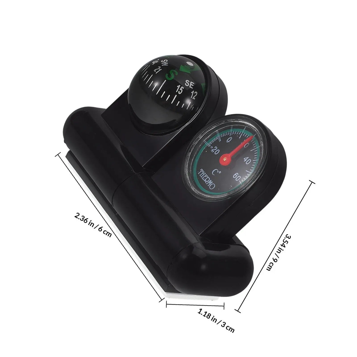 Multi Functional Car Compass Thermometer Ball Dashboard Mounting Navigation Display Auto Compass for Vehicle Interior