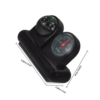 Multi Functional Car Compass Thermometer Ball Dashboard Mounting Navigation Display Auto Compass for Vehicle Interior