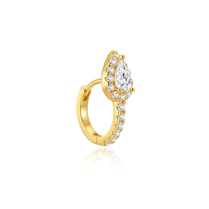 Aide 1PC 925 Sterling Silver INS Zircon Diamond Stud Earring Stud, Suitable For Women Daily Wear, Wedding Party, Valentine's Day