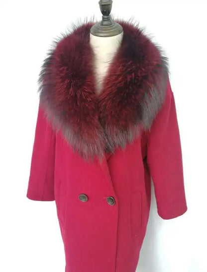 Raccoon Fur Collar Female Winter Fur Collar Coat Jacket Shawl Women Furry Fur Collar Scarves Neck Warmer Natural Fur Scarves