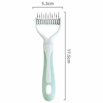 Dog Comb Knife Dogs Combs Double-sided Pet Hair Remover Stainless Steel Dog Brush for Hair Knot Cleaning Dogs Brush Pet Products