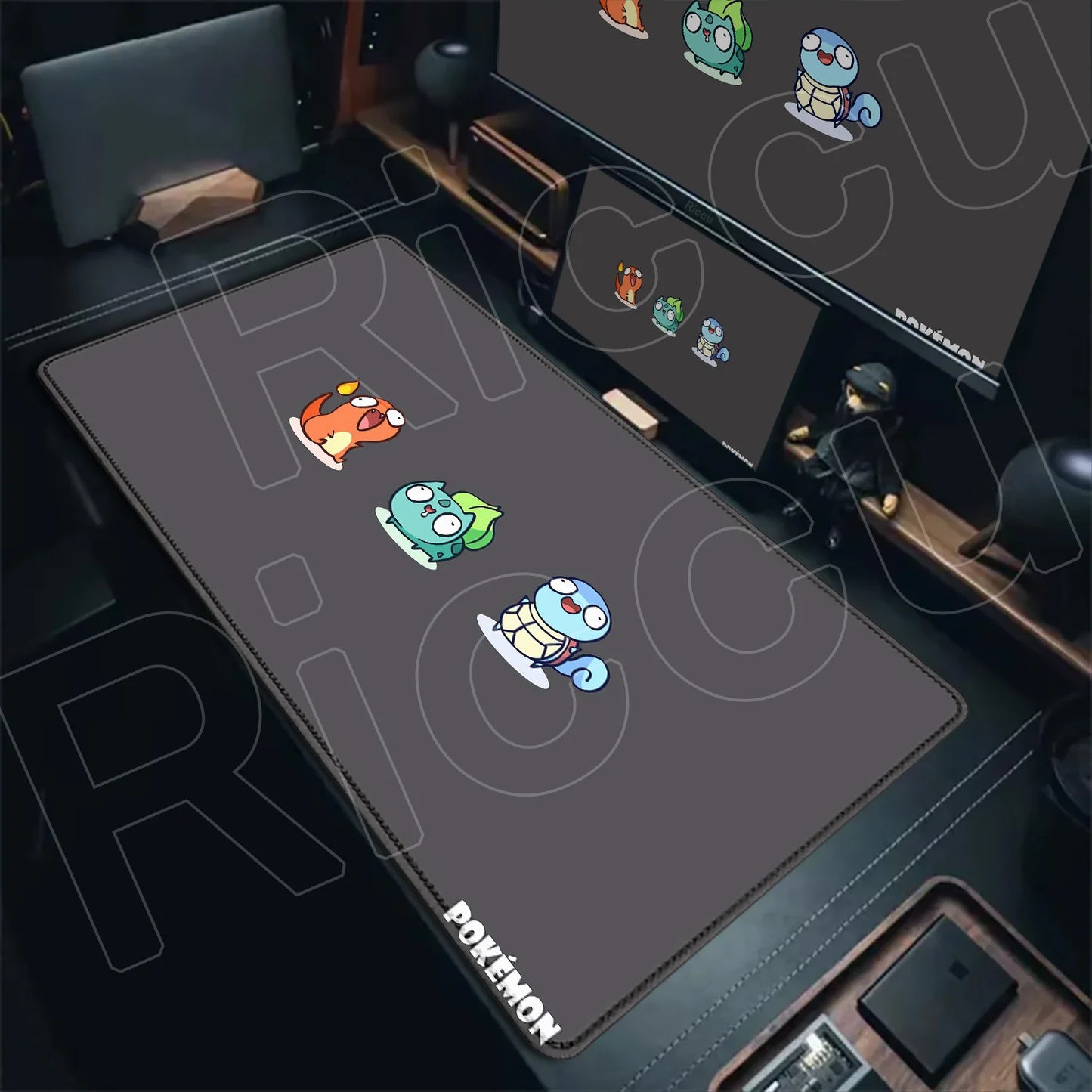 P-pokemon Bulbasaur Mouse Mats Rubber Mousepad Large Anime Gaming Accessories Pad Kawaii Carpet Cabinet Keyboard Office Deskmat