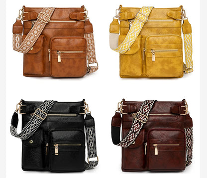 Designer Luxury Handbags 2025 New Vintage Soft Leather Tote Bags For Women Multi-pocket Shoulder Messenger Bags High quality Sac