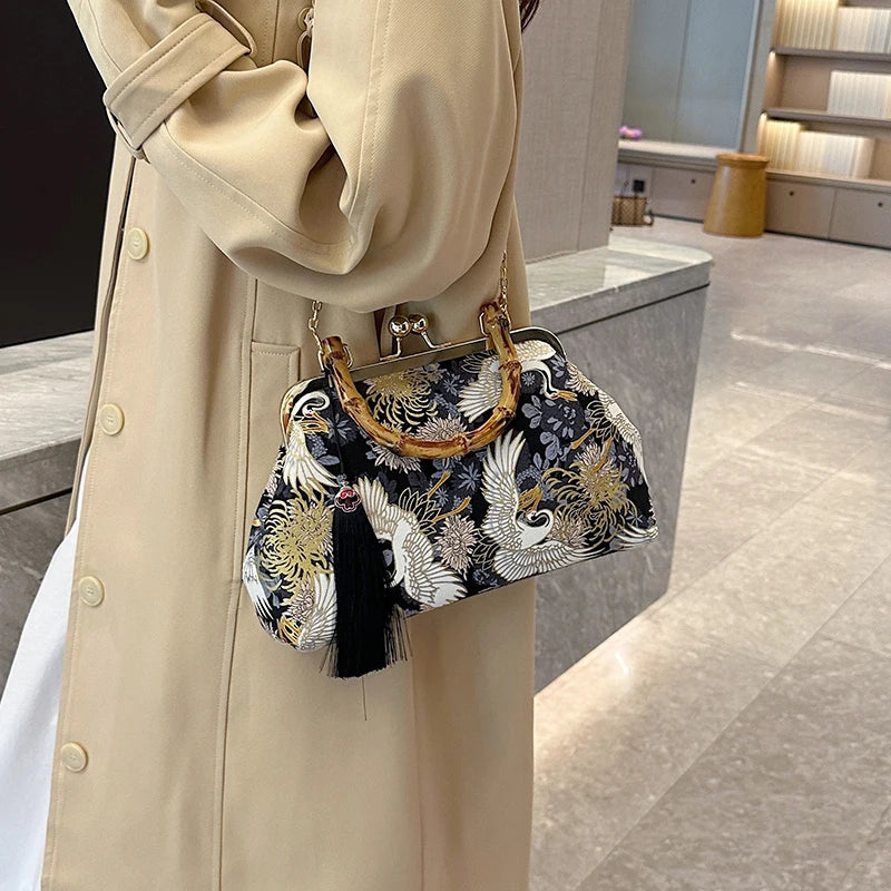 Luxury Evening Clutch Bag For Women Bride Wedding Clutch Purse Chain Shoulder Bags Small Party Handbag Rattan Handle Handle Tote