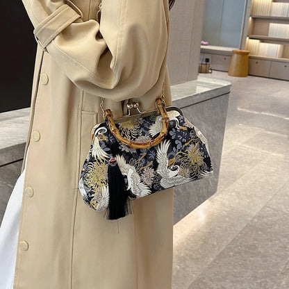 Luxury Evening Clutch Bag For Women Bride Wedding Clutch Purse Chain Shoulder Bags Small Party Handbag Rattan Handle Handle Tote