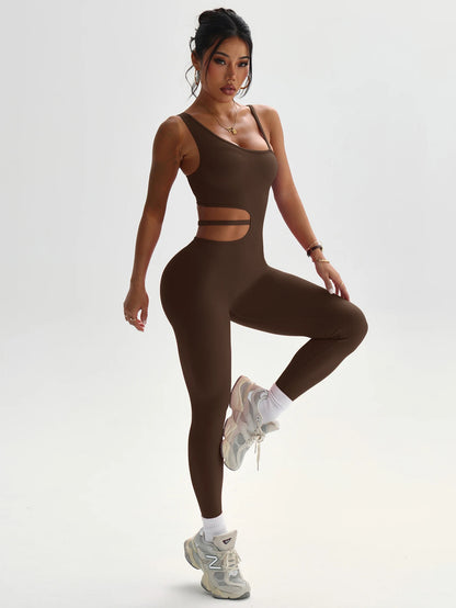 Beautiful back design, sexy one-piece yoga leggings, suitable for women's breathable quick-dry sports bodysuits