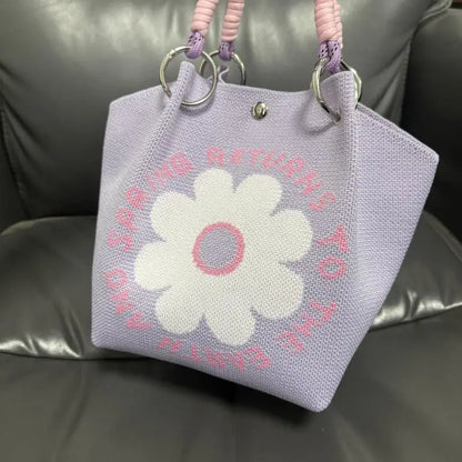 2026 New Versatile Cute Knitted Handbag With 3D Magnetic Snap Handbag Clutch Bag