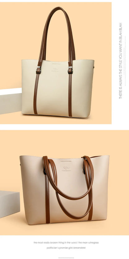Large Capacity Shopping Bag for Daily Commuting Hand Bags Luxury Shoulder Bags High Quality Pu Leather Hnadbags Caual Tote Sac