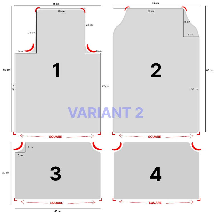 Set of Bohemian Style Floor Mat Universal Size Car Foot Mat American Retro Rugs for Bedroom Home Anti-slip Soft Rug