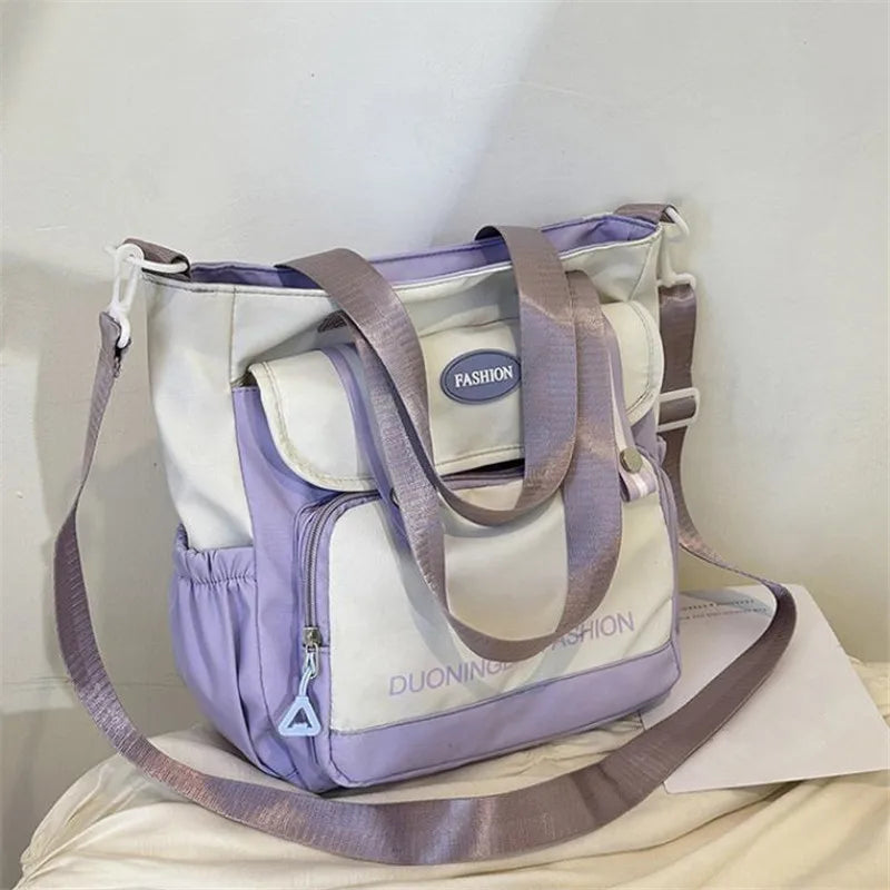 Women's Tote Bag, Large Capacity Daily Handbag, Travel Bucket Shoulder Bag, Fashion Messenger Bag,Campus School Bags Satchel