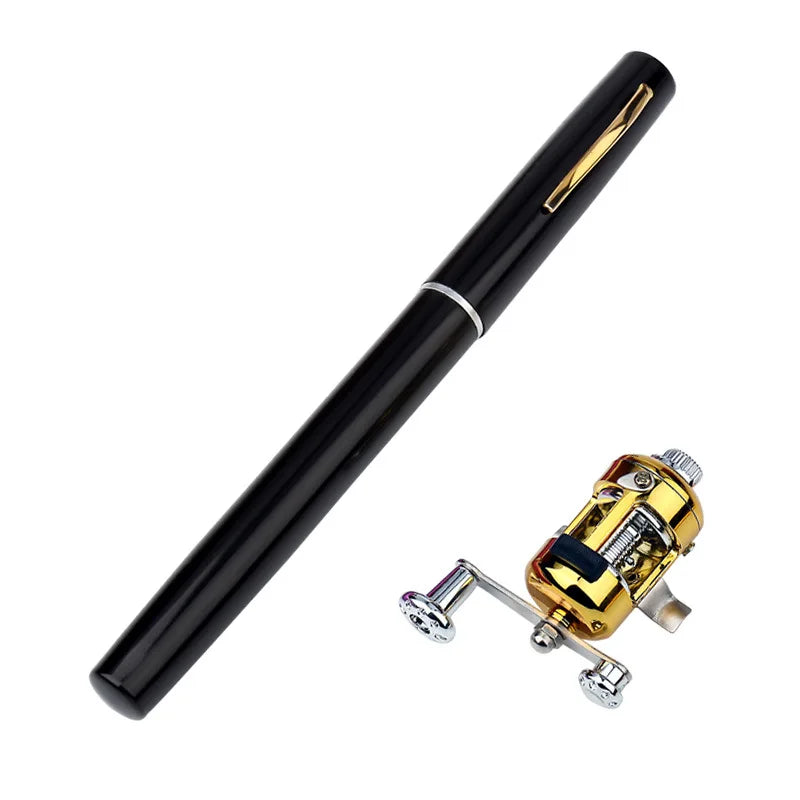 Portable Fishing Rod with Spinning Reel Mini Pocket Telescopic Fishing Pole for River, Lake, Reservoir, Ice Fishing