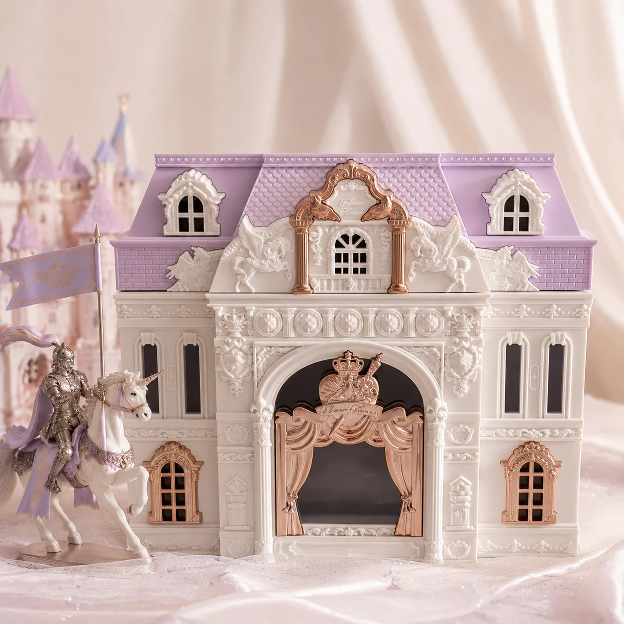 Flower Knows Knight Unicorn Storage Box Makeup Organizer Cosmetic Storage Desktop Vanity Organizer Cute Aesthetic Fantasy