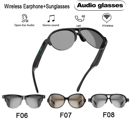 Smart F06 Glasses Wireless Bluetooth Sunglasses Built-in Microphone Speakers Touch Bluetooth 5.3 Glasses Can Listen To Music Cal