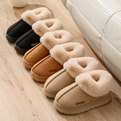 Fluffy Ankle Boots Female Winter Luxury Designer Woman Shoes Elegant Plush Women's Slippers Home Fuzzy Fur Slides Snow Booties