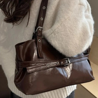 Winter Style Women's Retro Minimalist Tote Shoulder Bag 2025 Autumn Large Capacity Commuting Top-Handle Hand Bags for Women