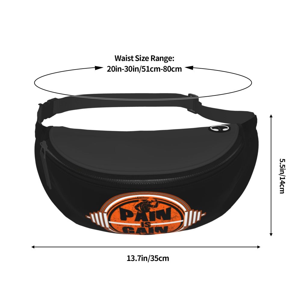 Powerhouse Gym Fanny Bag Custom Bodybuilders Fitness Crossbody Waist Pack Men Women Cycling Camping Phone Money Pouch