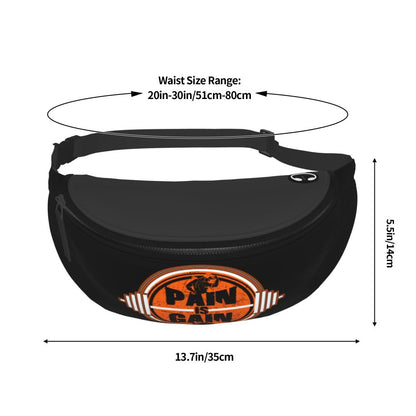 Powerhouse Gym Fanny Bag Custom Bodybuilders Fitness Crossbody Waist Pack Men Women Cycling Camping Phone Money Pouch