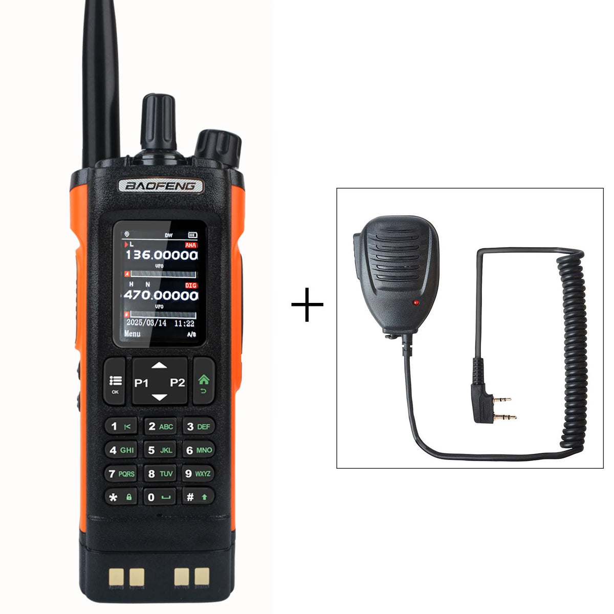 Baofeng DM-32 GPS APRS AES256 Encryption DMR Digital Analog UHF VHF Dual Band 8W Air Band FM Walkie Talkie DM-32UV