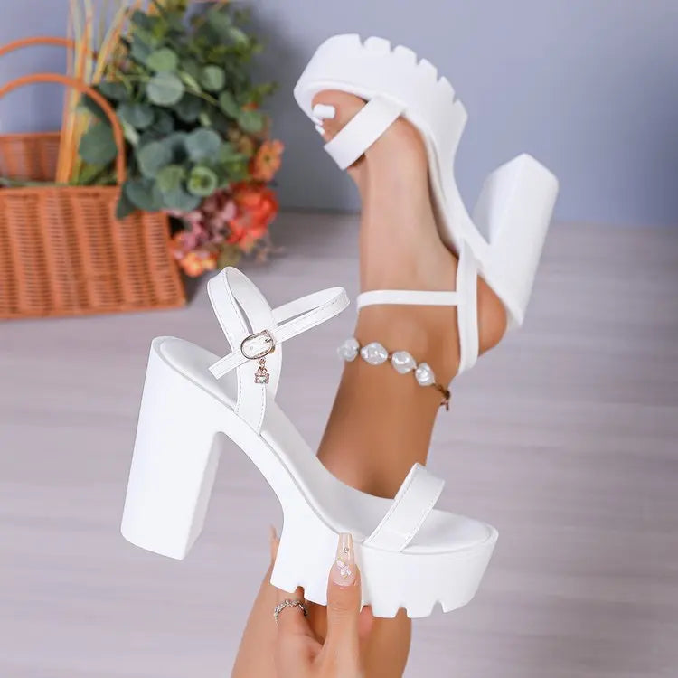 Luxury Super High Heels Women's Shoes 2026 New Fashion Elegant High Heel Sandals Slides Women Summer Peep Toe Platform Sandal