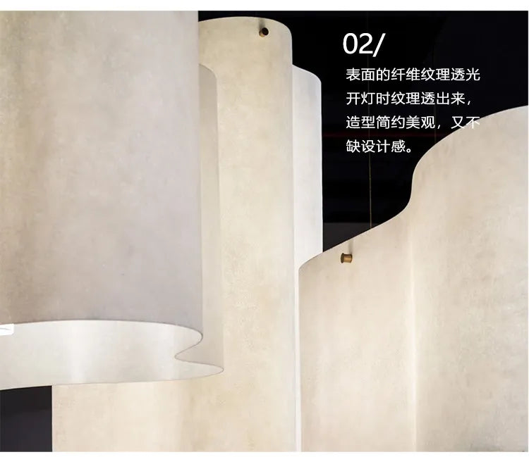 Designer Cloud Pendant Light for High Ceiling Lobby Wabi Sabi LED Hanging Chandelier For Parlor Restaurant Hotel Project Lights