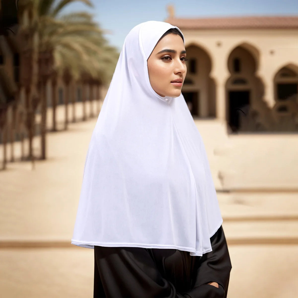 80*90cm Hot Sale Crystal Linen Malay Scarf Fashion Solid Color Pull-On Headscarf