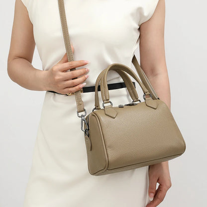 100% Genuine Leather Tote Bag Women Bags Designer Cowhide Luxury Handbags Ladies Shoulder Crossbody Bags Commuting Messenger Sac