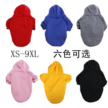 Winter Dog Clothes Sport Hoodies Sweatshirts Warm Coat Clothing Autumn for Small Medium Large Dogs Big Pets Puppy Hooded Sweats