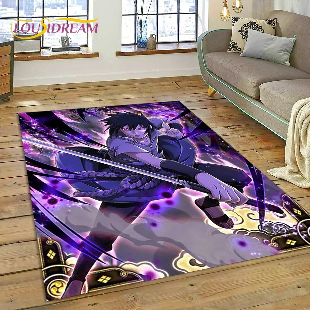 Cartoon 3D I-Itachi Japan Anime Carpet Rug for Living Room Bedroom Home Sofa Decoration,Kids Play Area Rug Non-slip Floor Mat