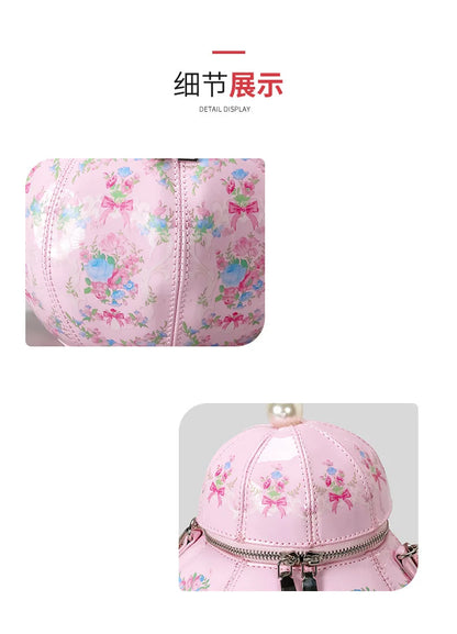 Creative Vintage Printed Teapot Design Women Handbags Pearls Chains Shoulder Bag Designer Luxury Crossbody Bag Small Buckets Bag