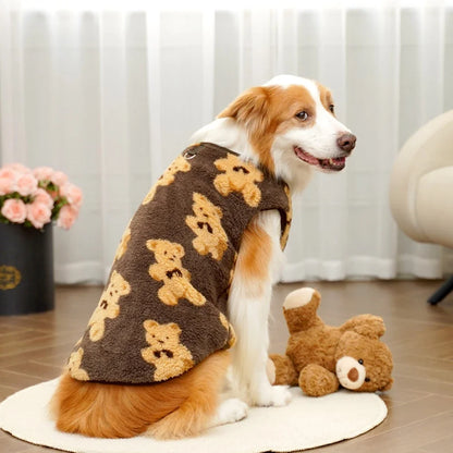 Autumn Winter Warm Dog Clothes for Small Dogs Cats Outdoor Soft Cozy Fleece Jacket Vest Coat Pet Medium Large Dogs Costume