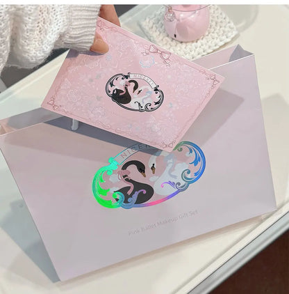 NICEKEY Makeup Kit Include 4 Matte Lipgloss,1 Face Blusher,1 Pressed Powder,1 Eyesshadow Palette,1 Contour Palette With Necklace