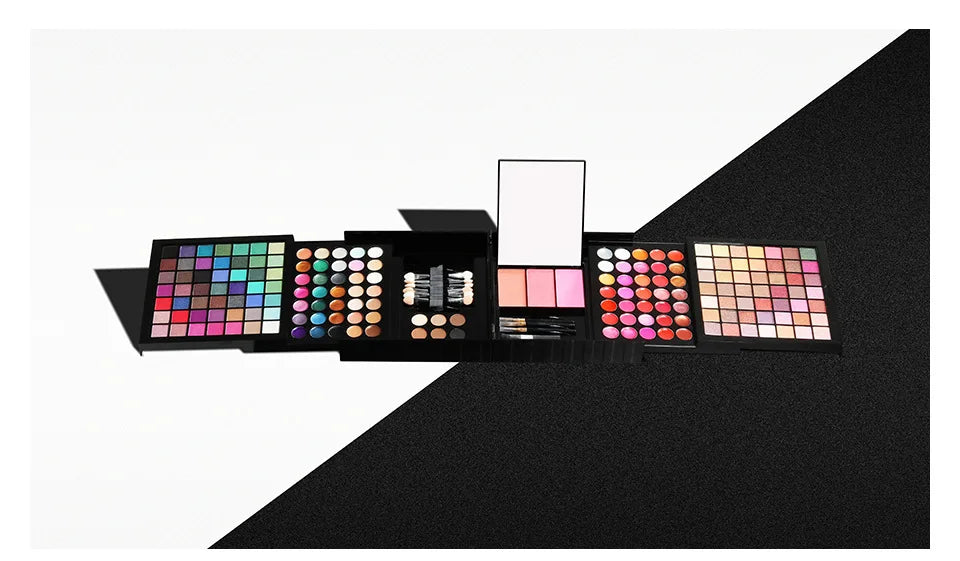 New Multi-function Makeup Kit Full Set Box For Women Waterproof Lips Blush Foundation Beginner Travel Portable Palette