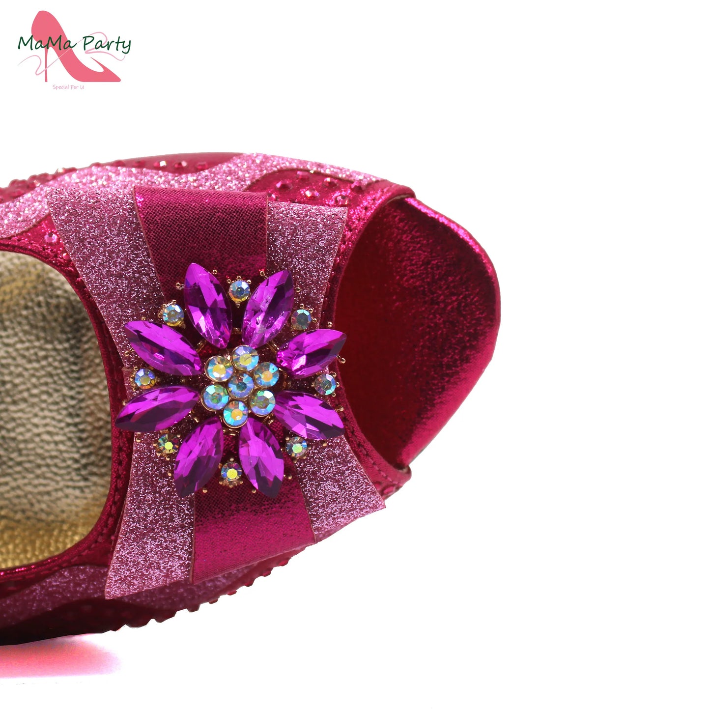 Golden Elegant Ladies Shoes Matching Bag Set Slingbacks Peep Toe Low Heels Fashion New Design Italian for Wedding