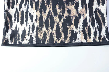 2026 Summer Fashion New Women's Elegant Design Leopard Pattern Dress Slimming Bag Hip Hanging Neck Hanging Long Dress