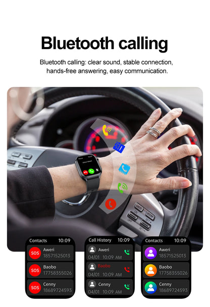 2026 New Non-Invasive Laser Treatment Three High Smart Watch Man ECG Heart Test Blood Fat Uric Acid Smart Watch For Android IOS