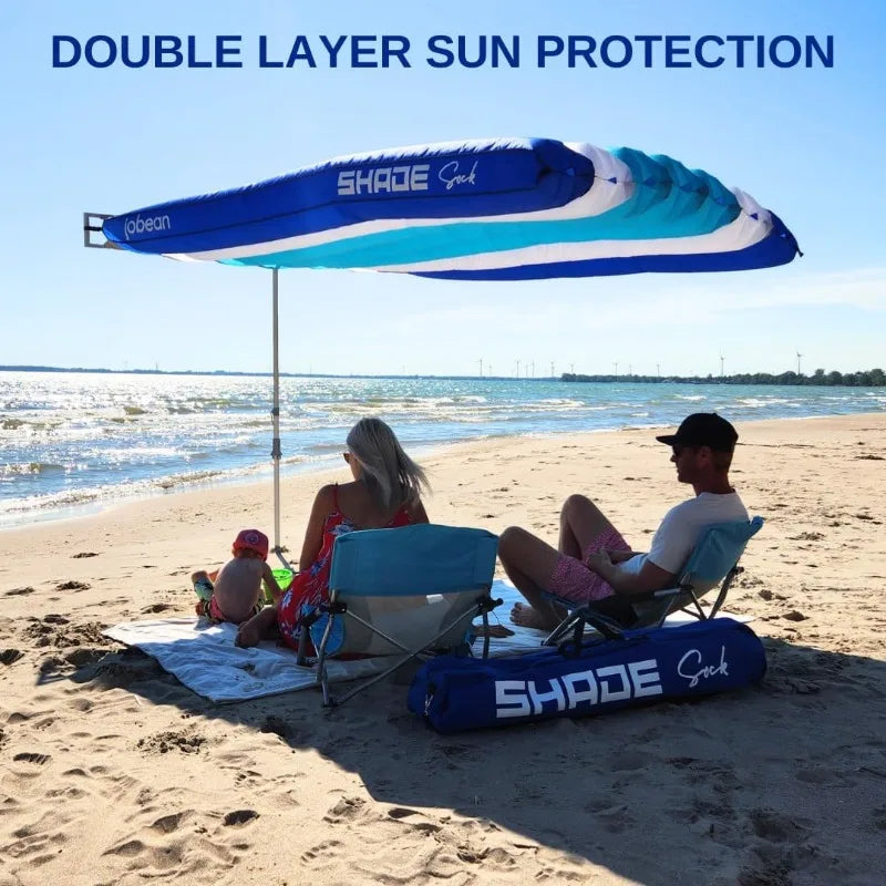 Garden Furniture  The Ultimate Wind-Inflating, Beach Shade – Silent, Non-Flapping Design,8x10ft Auto-Directing Canopy – Light-We