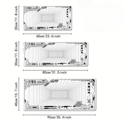 Perspective Grid Desk Mat Gaming Mouse Pad XXL Desktop Keyboard matsGame Anti-slip Desk Mat Computer Accessories Long playmat