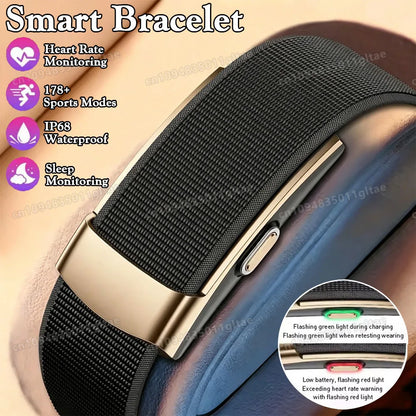 2026 Health Smart Bracelet Heart Rate Blood Oxygen Monitor Pedometer Sport Fitness Electronic Bracelet Men Women Smartwatch Hw12