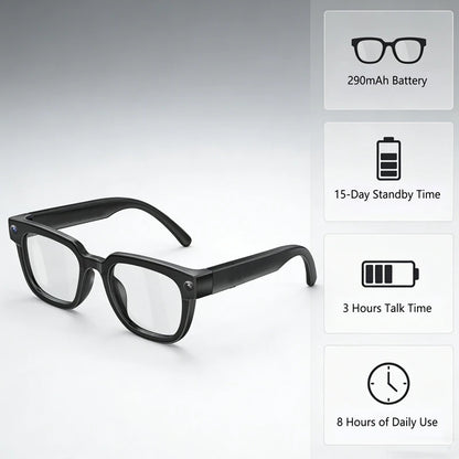 AI Smart Glasses Translation Glasses 8MP HD Camera 4K Shooting Image Bluetooth Call Recording Music Photo Recognition Sunglasses