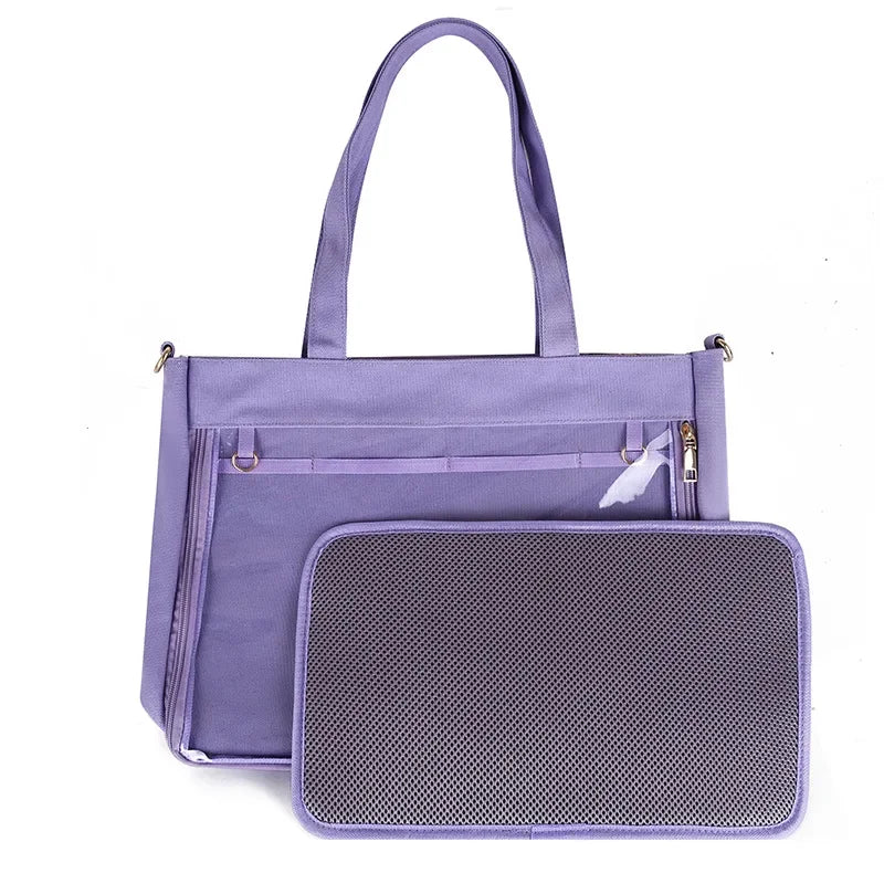 Big Ita Bag Black with Insert Japanese Cute Clear Women Double Straps Girls Kawaii Transparent Shoulder Bag Purses and Handbags