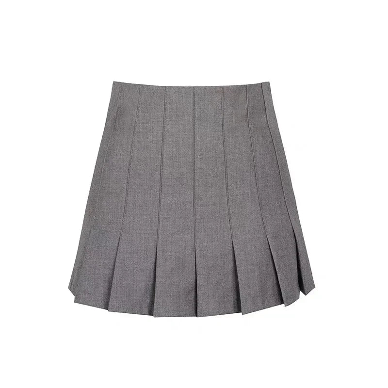Daily Korean JK Uniform Set College Style Girls Short Suit Blazer Navy Coat Wrap Hip Skirt Tie Shirt Hot Girl Set Spring Autumn