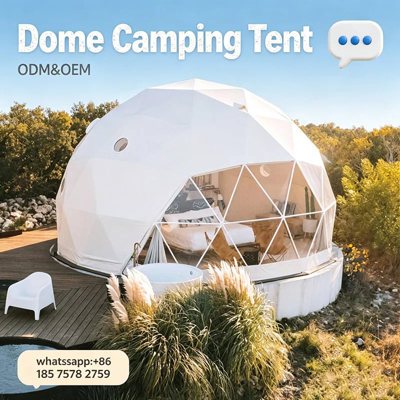 Transparent Geodesic Dome Tent, Luxury Igloo Greenhouse House Clear Bubble Dome Shelter for Backyard Garden Outdoor Activities