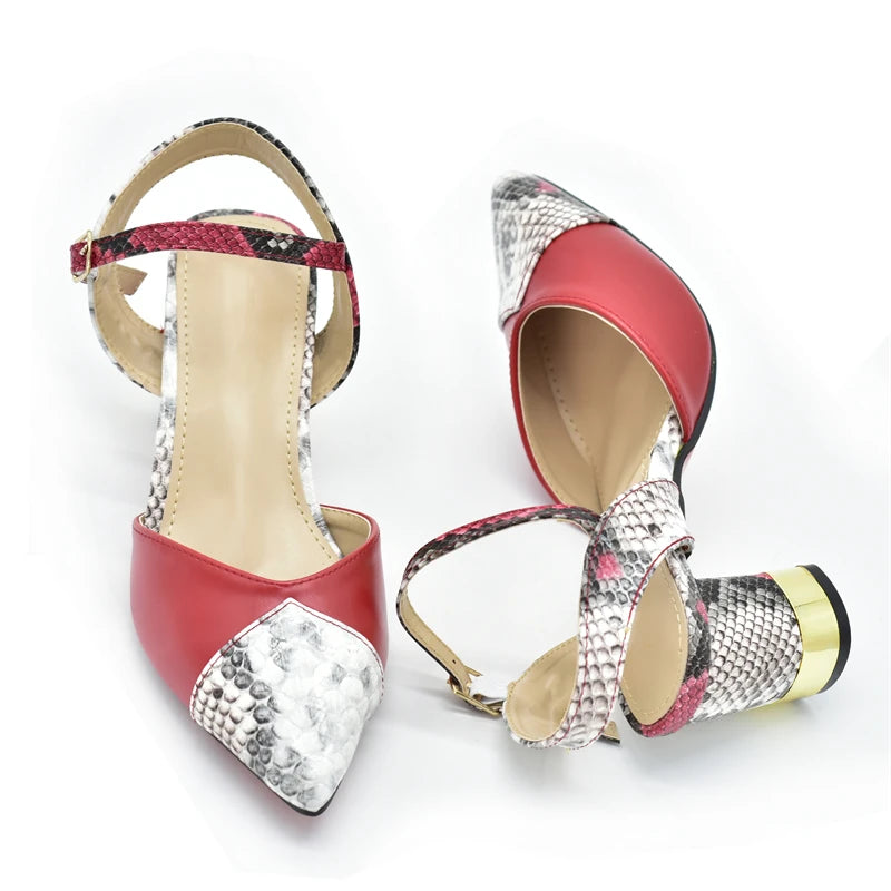 Fashion Women Nigerian Italian Shoes and Bags Set Luxury Shoe and Bag Set for Party in Women Bag and Shoe Set for African Women